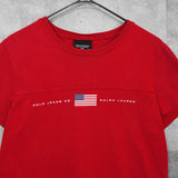 ポロ ラルフローレン 星条旗 ロゴ Tシャツ レッド - NEWSED
