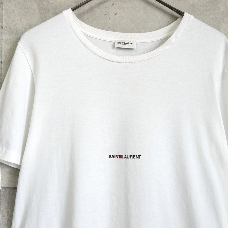 サンローラン パリ ワンポイントロゴ Tシャツ ホワイト - NEWSED