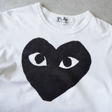 プレイ コムデギャルソン ハートロゴ Tシャツ ホワイト - NEWSED