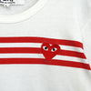 プレイ コムデギャルソン ハートロゴ Tシャツ ホワイト