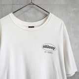 ステューシー 両面プリント Tシャツ ホワイト - NEWSED