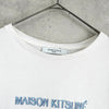 メゾン キツネ ロゴ 刺繍 Tシャツ ホワイト