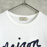 メゾン キツネ 筆記体ロゴ Tシャツ ホワイト - NEWSED