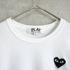 Play Comme des Garçons 白色心形徽标长款 T 恤