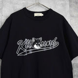 メゾン キツネ カレッジロゴ Tシャツ ブラック - NEWSED