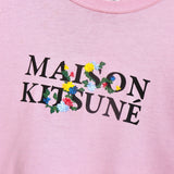 メゾン キツネ フラワーロゴ Tシャツ パステルピンク - NEWSED