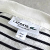 Lacoste 徽标边框珠地网眼 T 恤黑色 x 白色