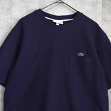 ラコステ ロゴ 鹿の子 ポケット Tシャツ ネイビー - NEWSED