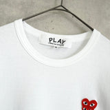 プレイ コム デ ギャルソン ハート Tシャツ ホワイト - NEWSED