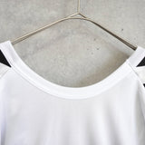 コムデギャルソン オムプリュス 千鳥格子柄 ストライプ柄 変形 オーバーサイズ Tシャツ カットソー ホワイト / ブラック - NEWSED