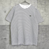 ラコステ ロゴ ボーダー 鹿の子 Tシャツ ブラック × ホワイト - NEWSED