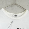 プレイ コムデギャルソン ロゴ Tシャツ ホワイト レディース
