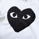 プレイ コムデギャルソン ハートロゴ Tシャツ ホワイト - NEWSED