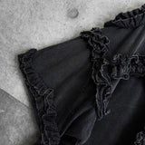 ドリス ヴァン ノッテン フリル 半袖トップス Tシャツ ダークグレー レディース - NEWSED