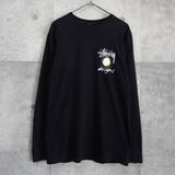 ステューシー プリント ロンT ブラック メンズ - NEWSED