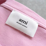 アミパリ アミ パリス ハートロゴ Tシャツ ピンク タグ付き未使用品 - NEWSED