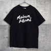 メゾン キツネ 筆記体ロゴ Tシャツ ブラック