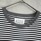 メゾン マルジェラ ボーダー Tシャツ ブラック / ホワイト / グレー - NEWSED