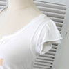 アルマーニ エクスチェンジ ロゴ ダメージ Tシャツ 半袖トップス ホワイト