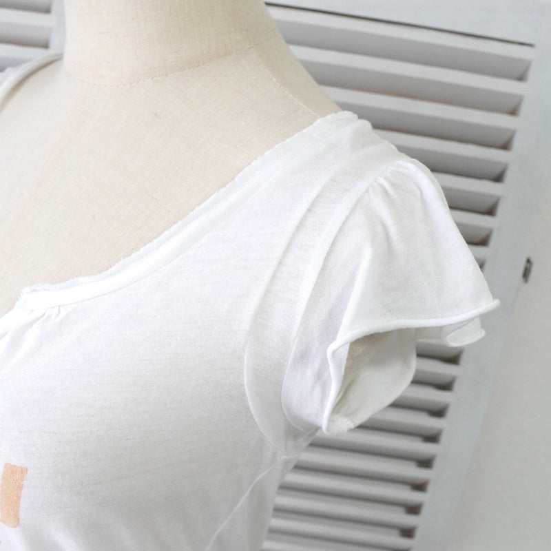 アルマーニ エクスチェンジ ロゴ ダメージ Tシャツ 半袖トップス ホワイト - NEWSED