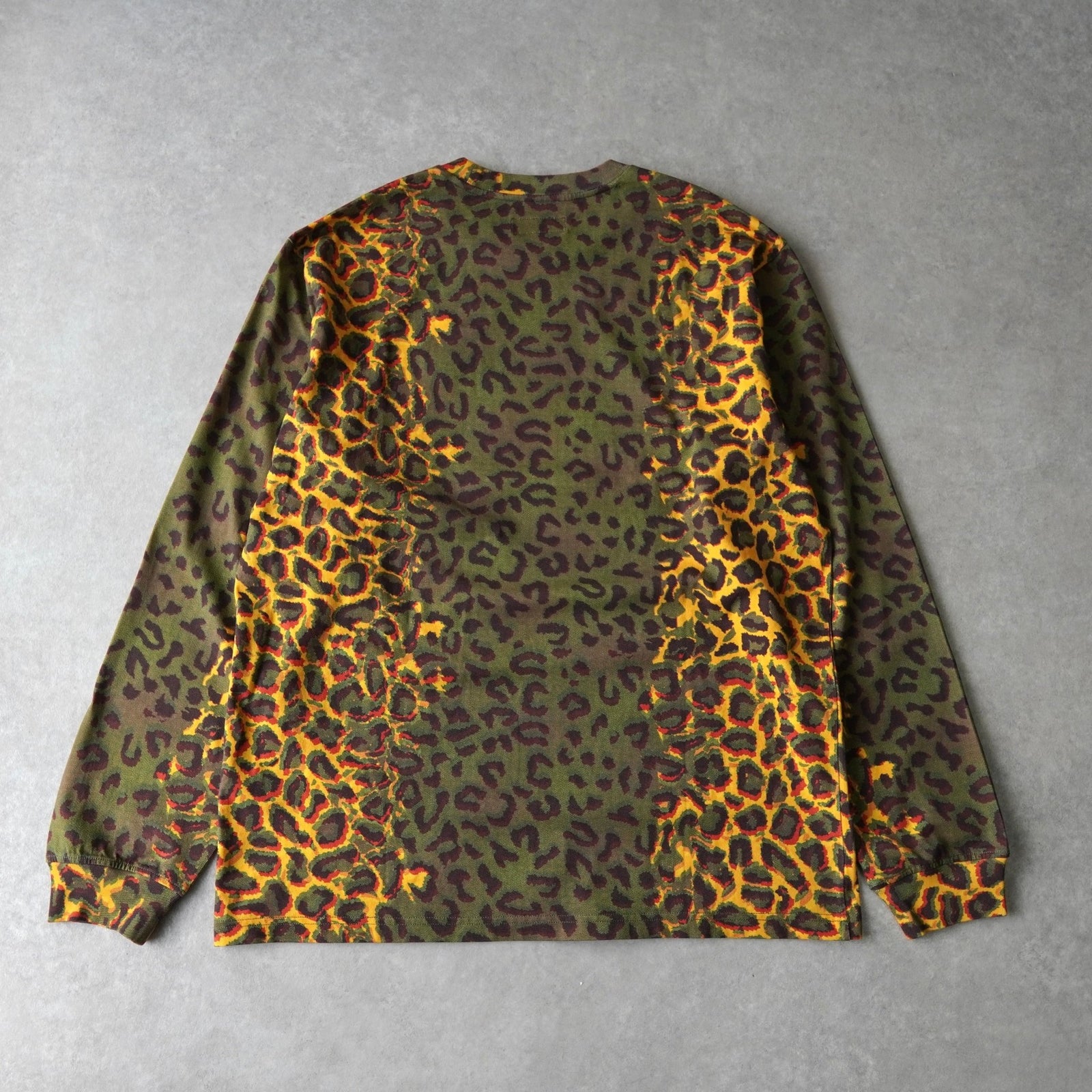 Supreme Small Box Logo Leopard Print Long Sleeve T-Shirt in Khaki