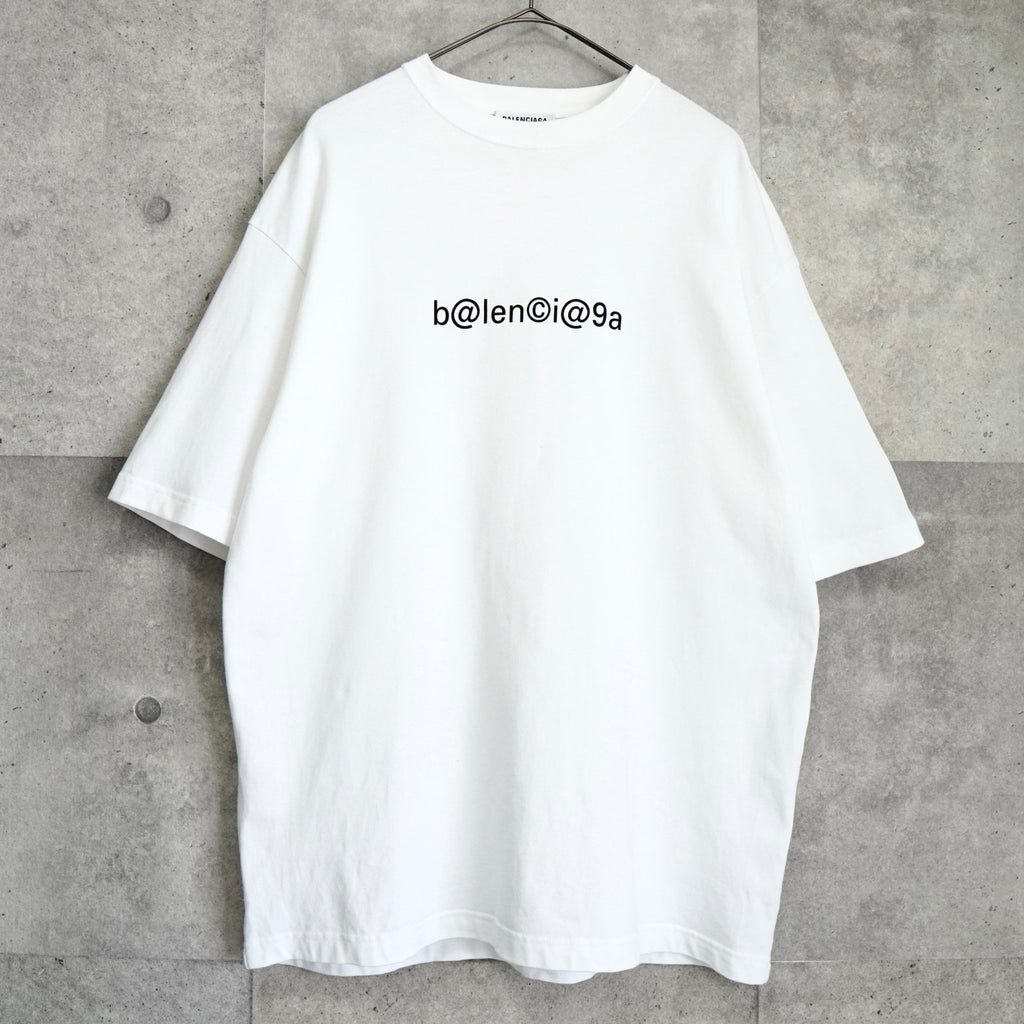 Balenciaga 徽标超大 T 恤白色