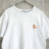 メゾンキツネ フォックスロゴ Tシャツ ホワイト - NEWSED