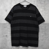 ヴィヴィアン ウエストウッド オーブ 刺繍 ボーダー Tシャツ ブラック / グレー - NEWSED
