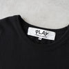 プレイ コムデギャルソン ハート ロゴ 半袖Tシャツ ブラック
