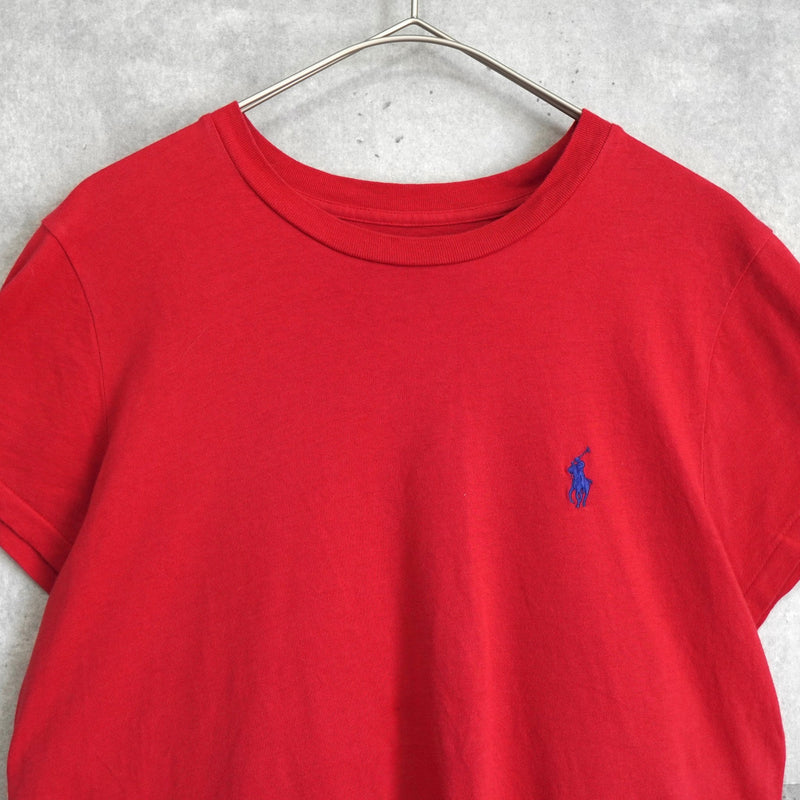 ポロラルフローレン ロゴ 刺繍 Tシャツ レッド - NEWSED