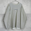 Supreme Logo Striped Long Sleeve T-Shirt in Ivory/Navy