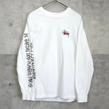 ステューシー × ゼロスリートゥーシー ロゴ ロンT ホワイト - NEWSED