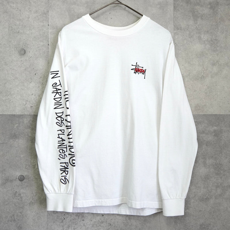 ステューシー × ゼロスリートゥーシー ロゴ ロンT ホワイト - NEWSED