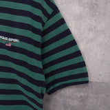 ポロ ラルフローレン 星条旗ロゴ 刺繍 ボーダー柄 Tシャツ グリーン / ネイビー - NEWSED