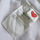 プレイ コムデギャルソン ハート ロゴ Tシャツ ホワイト - NEWSED