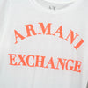 アルマーニ エクスチェンジ 蛍光 ロゴ Tシャツ ホワイト
