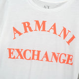 アルマーニ エクスチェンジ 蛍光 ロゴ Tシャツ ホワイト - NEWSED