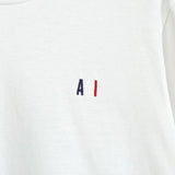アミパリ アミ パリス ロゴ 刺繍 Tシャツ ホワイト - NEWSED