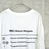 エムエムシックス メゾン マルジェラ カレンダーロゴ フリンジ Tシャツ ホワイト
