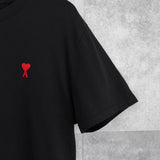 アミパリ アミ パリス ハートロゴ Tシャツ ブラック - NEWSED