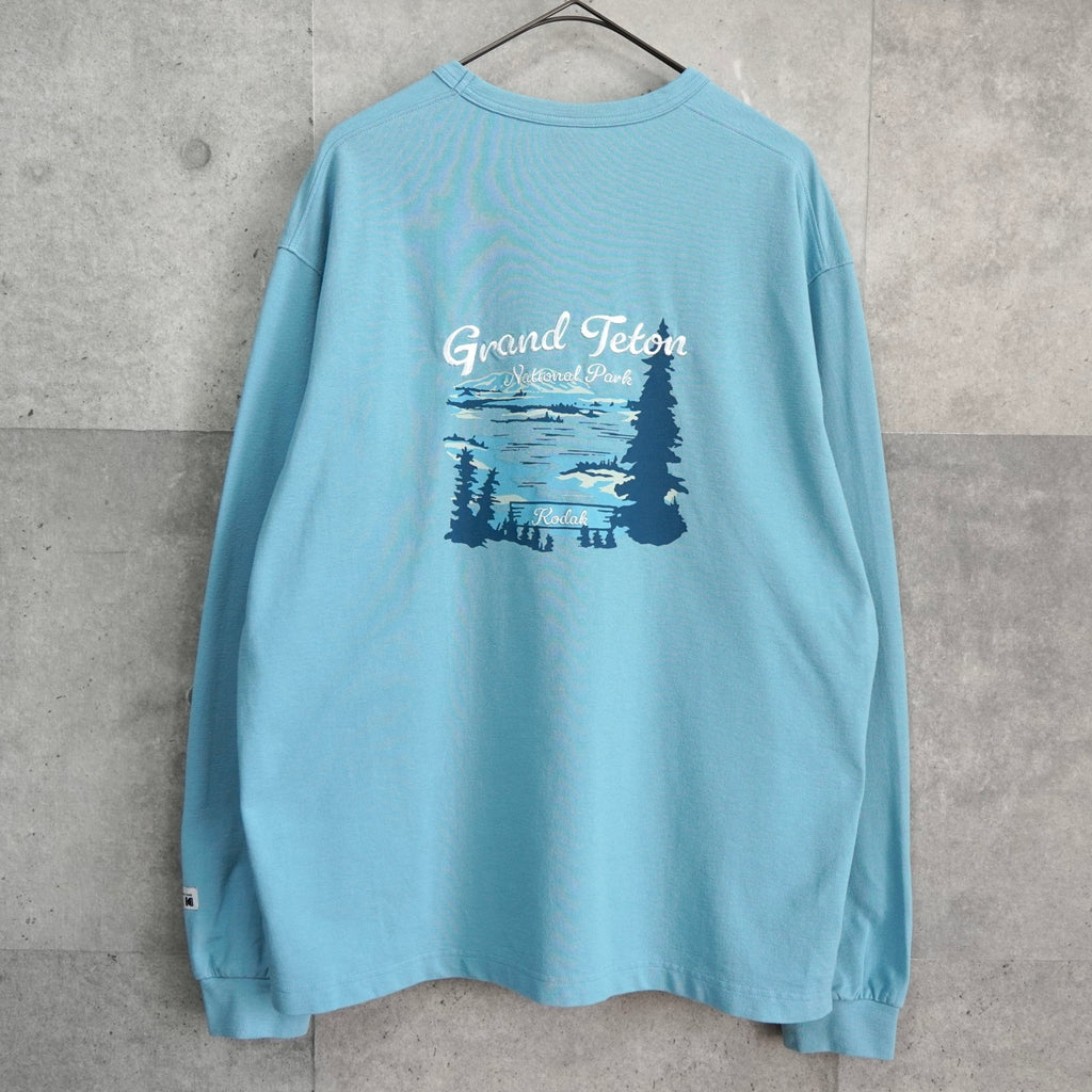 コダック ワンポイントロゴ ロンT ブルー