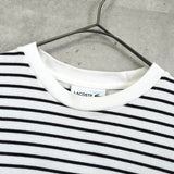 ラコステ ロゴ ボーダー 鹿の子 Tシャツ ブラック × ホワイト - NEWSED
