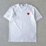 プレイ コムデギャルソン ハートロゴ Tシャツ ホワイト - NEWSED