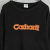 カーハート ワッフル ロンT ロゴ プリント ブラック