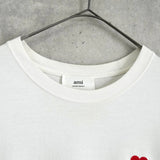 アミパリ アミ パリス ハートロゴ オーバーサイズ Tシャツ ホワイト - NEWSED