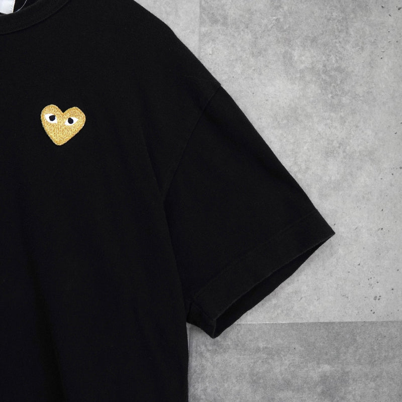プレイ コムデギャルソン ハートロゴ Tシャツ ブラック - NEWSED
