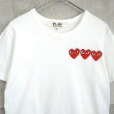 プレイ コムデギャルソン ハートロゴ Tシャツ ホワイト - NEWSED