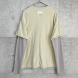 マーティンキム フェイクレイヤード Tシャツ メッシュニット アイボリー - NEWSED