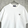 Fred Perry 徽标珠地网眼 T 恤白色