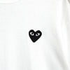 プレイ コムデギャルソン ハートロゴ Tシャツ ホワイト